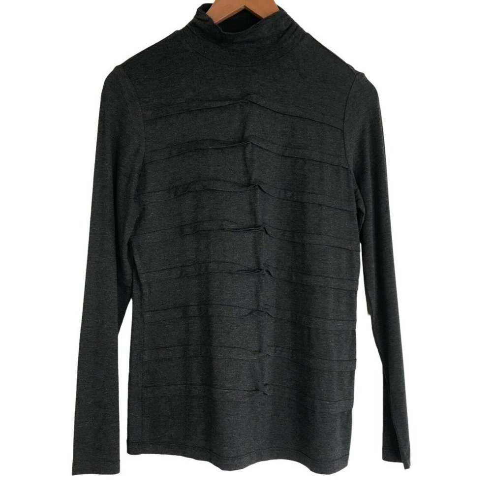 Tribal Turtleneck Womens Size Medium M Gray Long Sleeve Stretch Ladies NEW